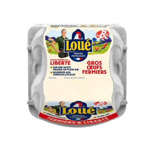Les Fermiers de Loué Œufs de poules élevées en liberté x4