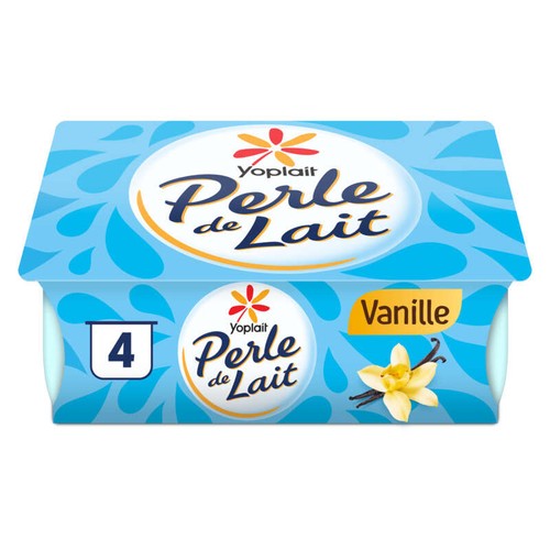 Yoplait Perle De Lait Vanille Yaourt Brassé Pots 4x125g