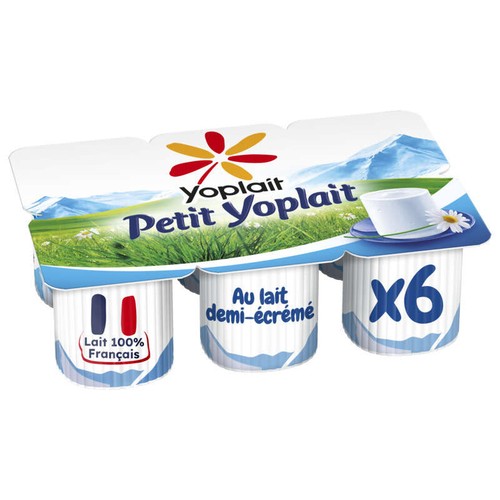 Yoplait Petit Yoplait Nature Fromage Frais 3,8% de Mg Pots 6x60g