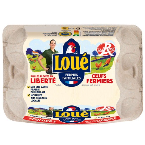 Les Fermiers De Loué Œufs De Poules Élevées En Liberté x6