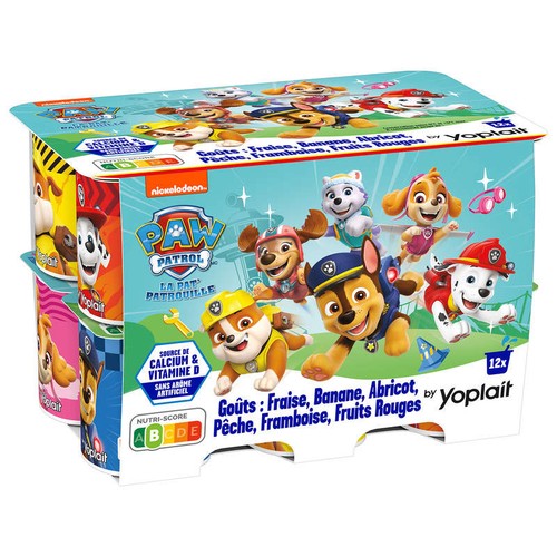 Yoplait Pat patrouille Yaourt aromatisé panache pots 12x50g