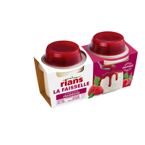 Rians Faisselle Avec Coulis De Framboise 6% de Mg 2x120g