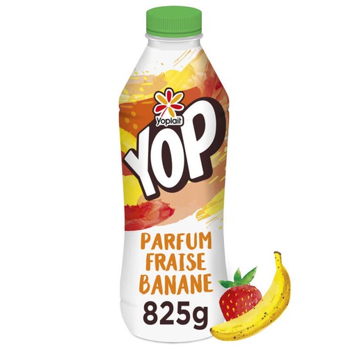 Yoplait Yop Yaourt A Boire Parfum Fraise Banane Bouteille 825g