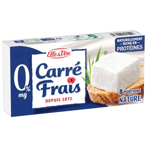 Elle & Vire Carré Frais Nature 0% 8 Portions x25g