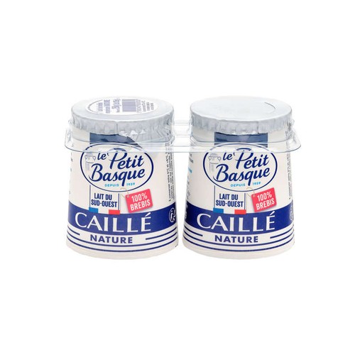 Le Petit Basque Caillé De Brebis Nature 2x125g