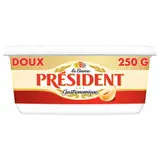 Président Beurre gastronomique doux 82% Mg 250g