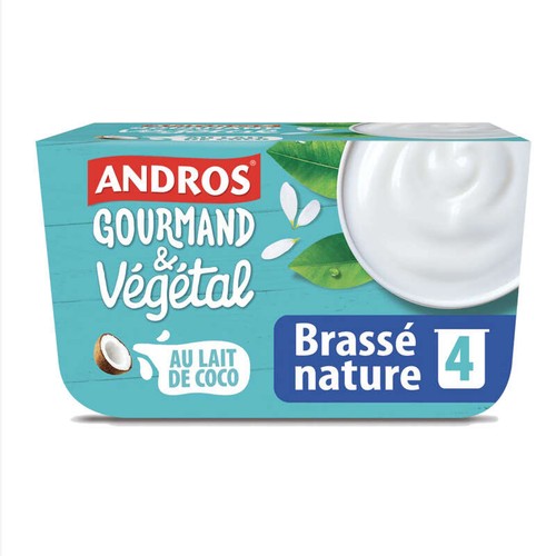 Andros Yaourt Végétal Au Lait De Coco 400g