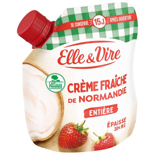 Elle & Vire Crème De Normandie Épaisse Entière 30% de Mg 33cl