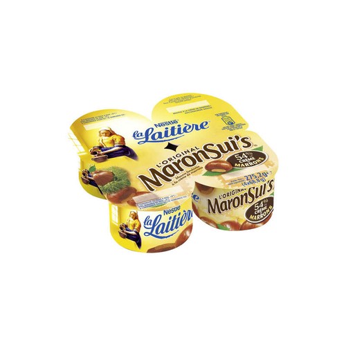 Nestlté La Laitière Maronsui's L'Original Mousse Crème De Marrons 4x68.8g