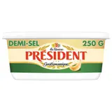 Président Beurre gastronomique demi sel 80% Mg 250g