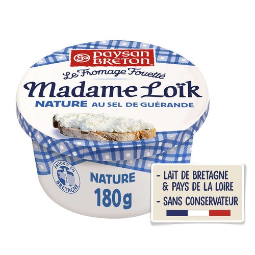 Paysan Breton Madame Loïc Fromage Nature Au Sel De Guérande 180g
