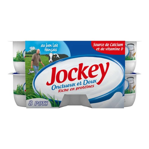 Danone Jockey Fromage Blanc nature 3% de Mg 8x100g