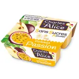 Charles & Alice dessert Pomme/Passion sans sucres ajoutés 4x97g
