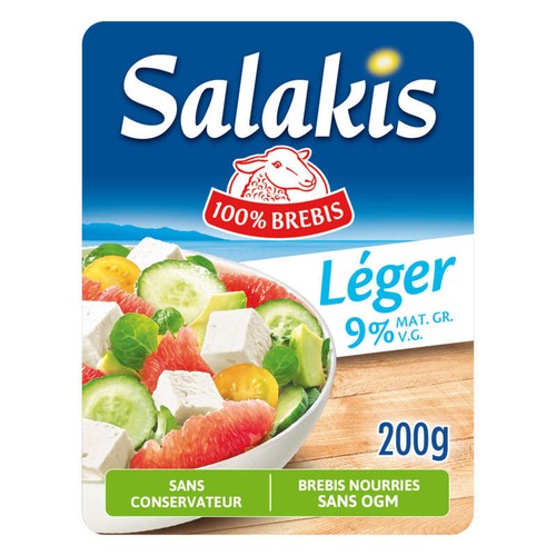 Salakis Fromage au lait de brebis allégée 9% Mg 200g