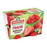 Andros Compote Fraise avec des morceaux fondants 4x100g