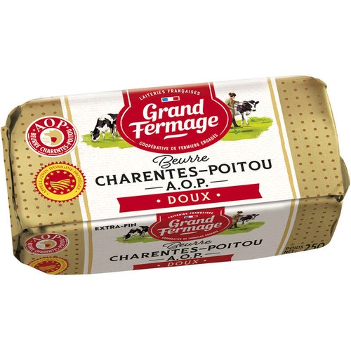 Grand Fermage Beurre Charentes Poitou aop doux 250g