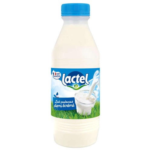 Lactel Lait pasteurisé Demi-écrémé 1L