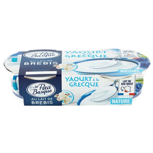 Le Petit Basque Yaourt à la Grecque au lait de brebis 2x150g