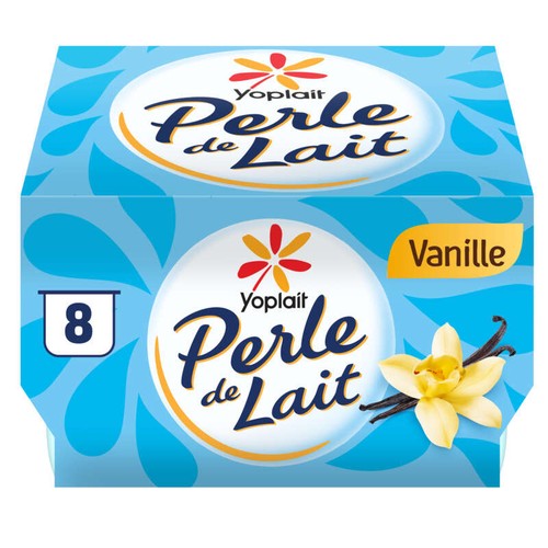 Perle De Lait vanille Yaourt Brassé pots 8x125g
