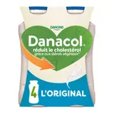 Danacol Yaourt à boire nature 0% 4x100g