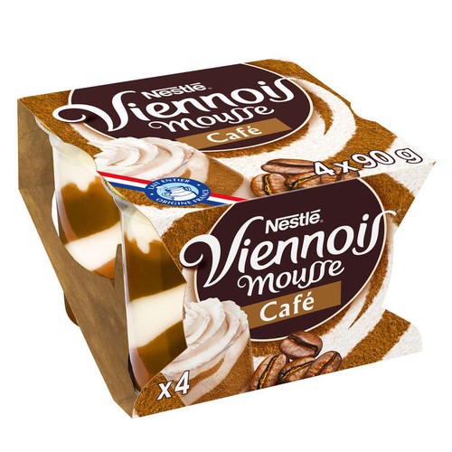 Viennois Mousse Liégeoise café 4x90g