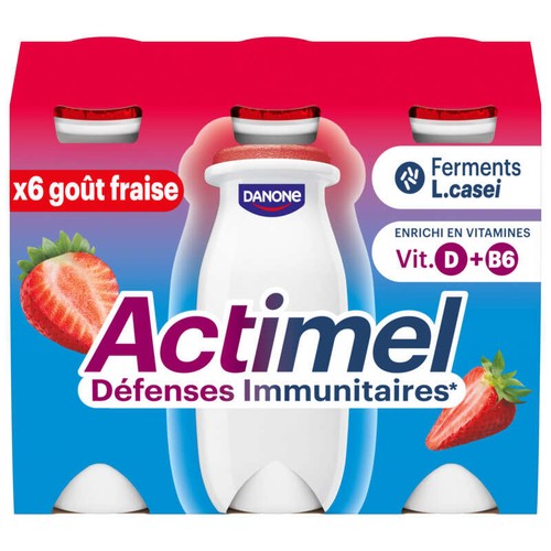 Actimel Yaourt À Boire Fraise 6x100g