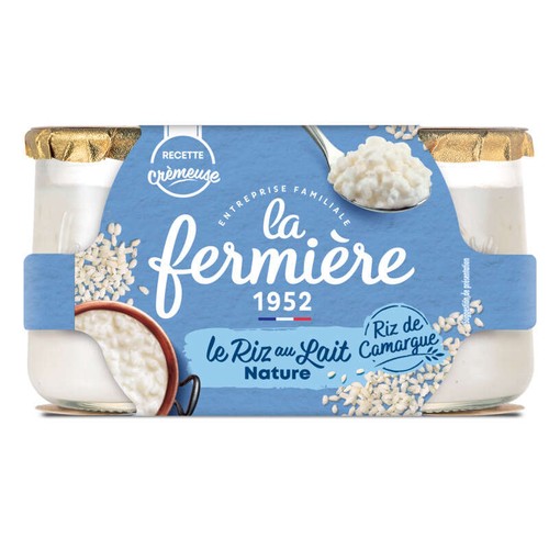 La Fermière Riz Au Lait Nature 2x160g
