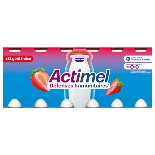 Actimel Yaourt à boire fraise 12x100g