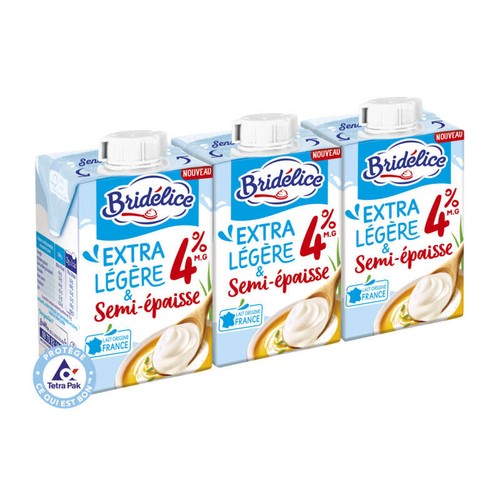 Bridélice Spécialité laitière extra légère 4%mg 3x20cl