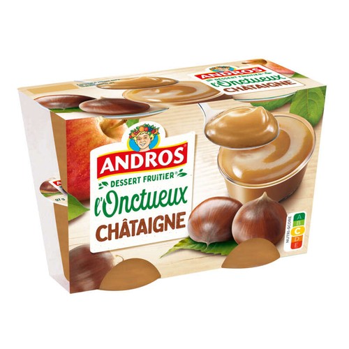 Andros L'onctueux Spécialité de chataîgne et pommes 4x97g