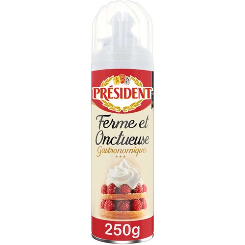 Président Crème fouettée Ferme et Onctueuse Entière Bombe 250g