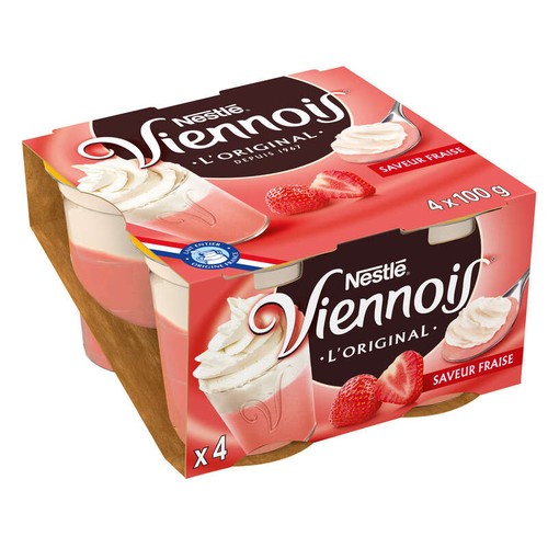 Viennois Liégeois fraise 4x100g