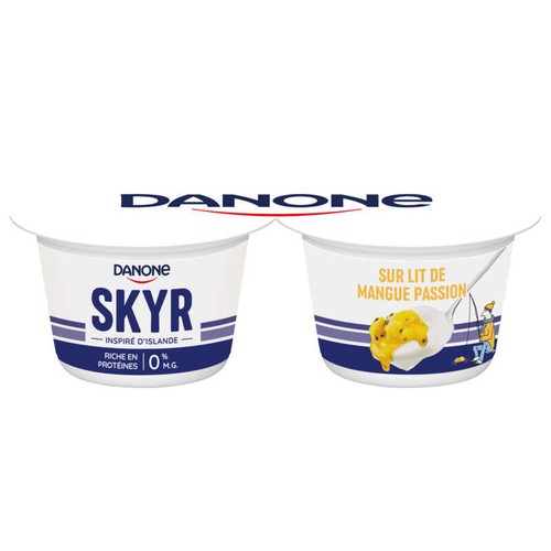 Danone Skyr sur lit de mangue passion 2x145g