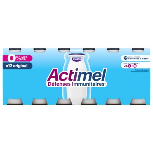 Actimel Yaourt à boire nature 0% 12x100g