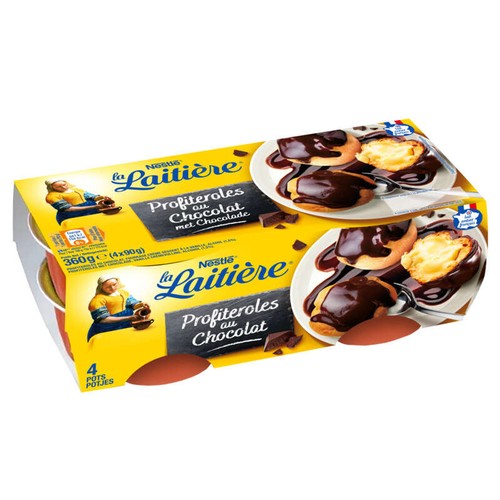 La Laitière Profiteroles au chocolat 4x90g
