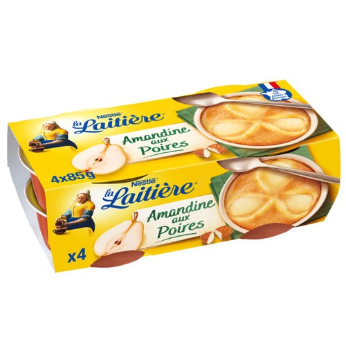 La Laitière Dessert amandine aux poires 4x85g