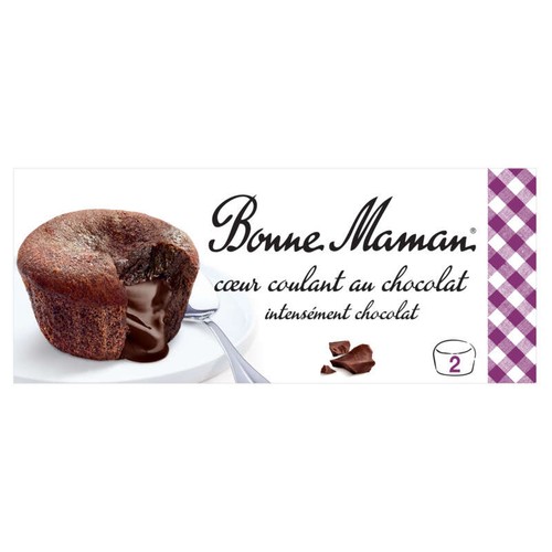 Bonne Maman Cœur Fondant Au Chocolat 2x80g