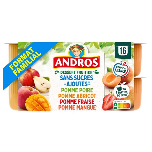 Andros Compote aux fruits 16x100g