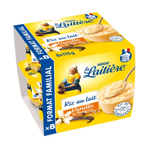 La Laitière Riz au lait vanille 8x115g