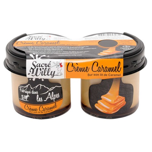 Sacré Willy La Crème Caramel Sur Son Lit De Caramel 2x125g