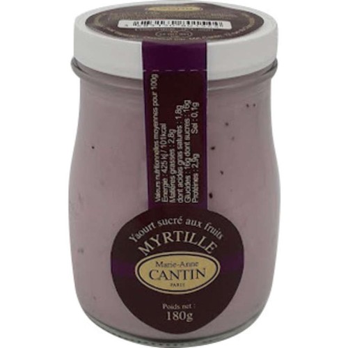 Marie-Anne Cantin Yaourt Brassé Myrtille 180g