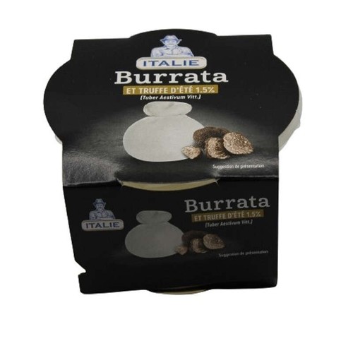Italie Burrata et Truffe d'été (Tuber Aestivum Vitt.) 1.5% aromatisée 100g