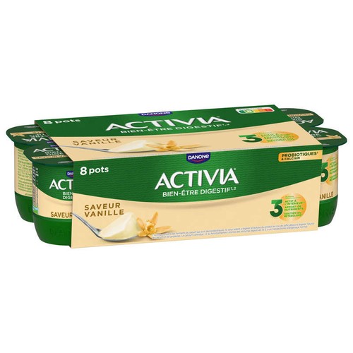 Activia Yaourt vanille bifidus 8x125g