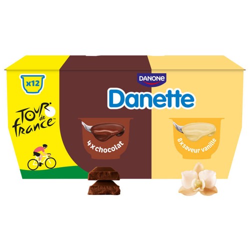 Danette Crème Dessert chocolat vanille 12x115g