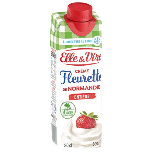 Elle & Vire crème fleurette entière 30% mg brique 30cl