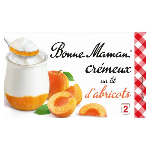 Bonne Maman Yaourt Crémeux/Lit d'Abricot 2x125g