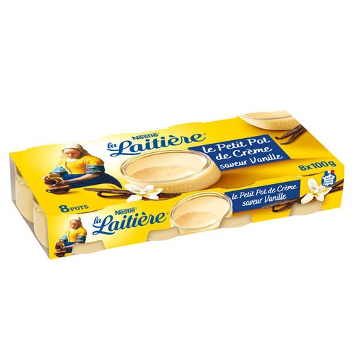 La Laitière Le Petit Pot de Crème Vanille 8x100g