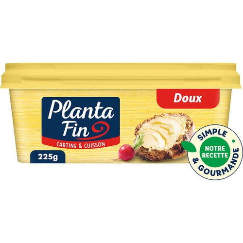 Planta Fin margarine doux 100% végétal 225g