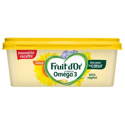Fruit D'Or Margarine Doux 50% Mg Sans Huile De Palme 225g