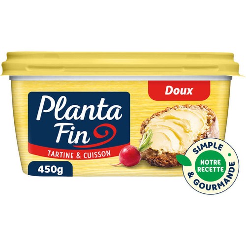 Planta Fin margarine doux 100% végétal 450g